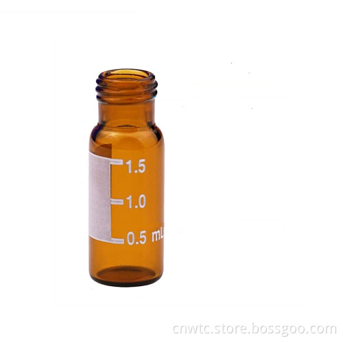 Clear Amber 2ml Glass HPLC Autosampler Vials with Screw Caps - Transparent Sample Vials for Chromatography